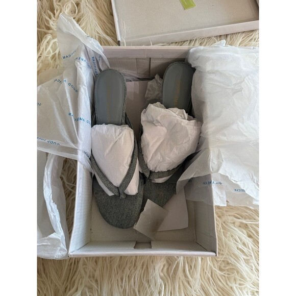 Good American Denim Thong Mule Sandal Size 9 - Picture 6 of 12